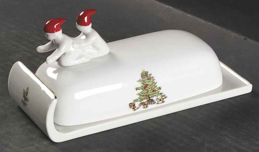 Home For The Holidays (No Gold Band) 1/4 Lb Covered Butter by Meiwa-1