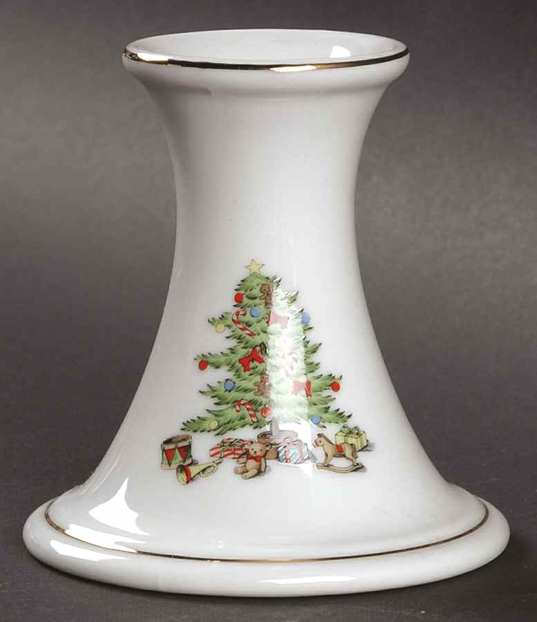 Home For The Holidays (No Gold Band) 3" Candlestick by Meiwa-1