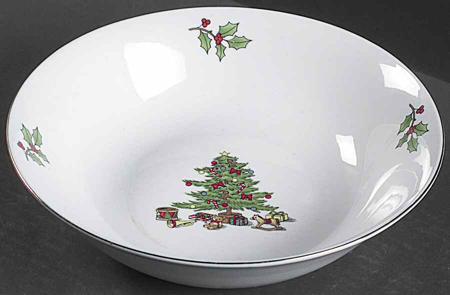 Home For The Holidays (No Gold Band) 9" Round Vegetable Bowl by Meiwa-1