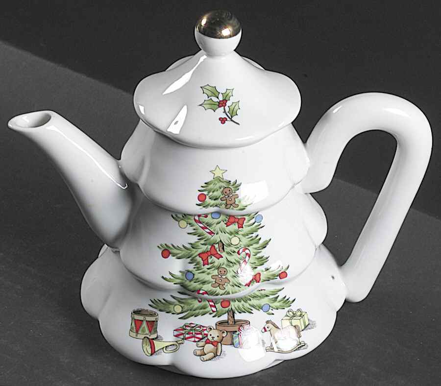 Home For The Holidays (No Gold Band) Teapot & Lid by Meiwa-1