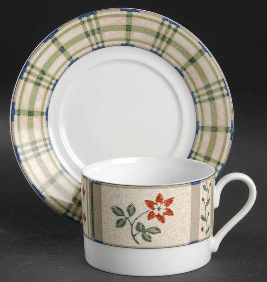 Garden Suite Flat Cup & Saucer Set by Mikasa-1