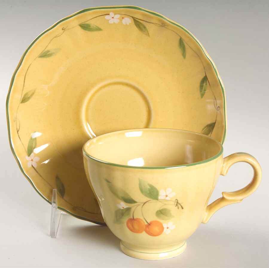 Garden Glow Footed Cup & Saucer Set by Mikasa-1
