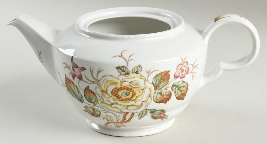 Old Rose Teapot No Lid by John Maddock & Sons-1