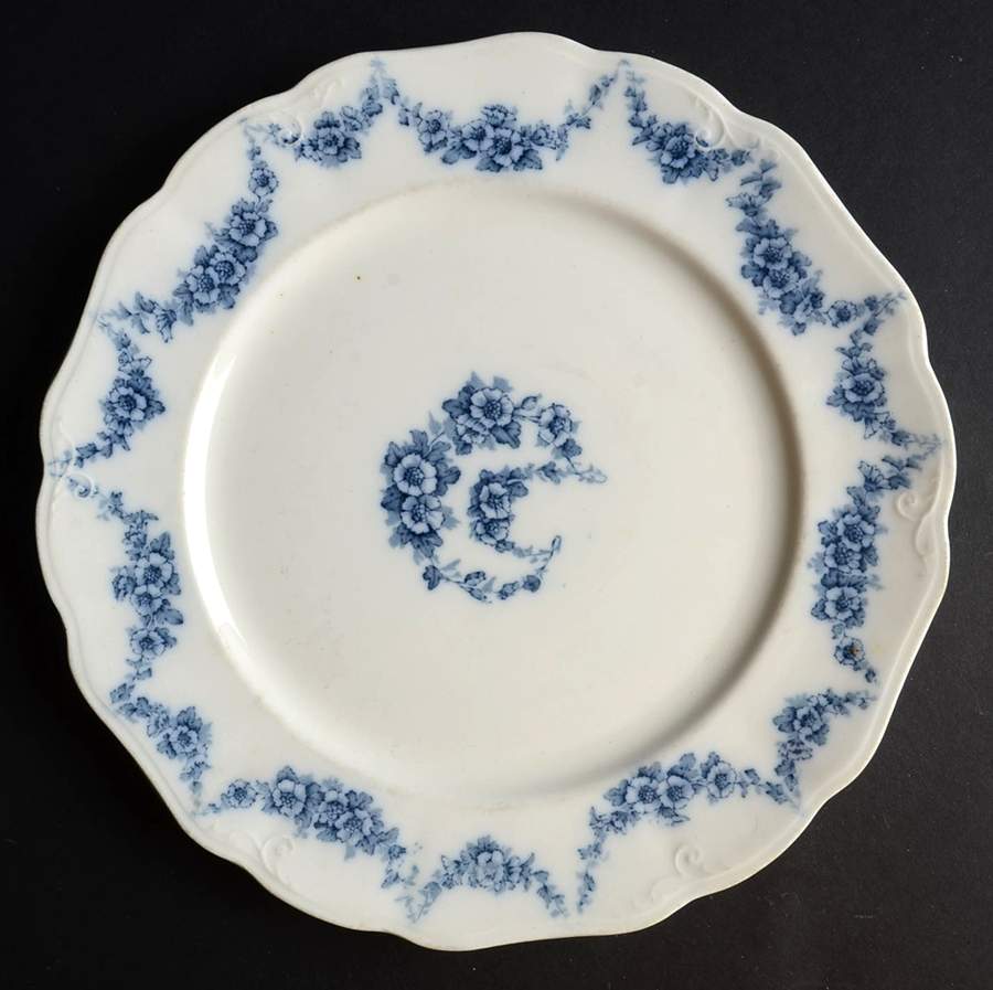Heumann Blue Green (Scalloped) Dinner Plate by John Maddock & Sons-1