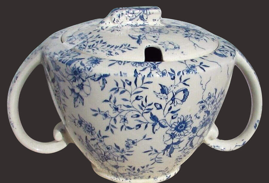Santa Clara Blue Tureen &  Lid by Metlox - Poppytrail - Vernon-1