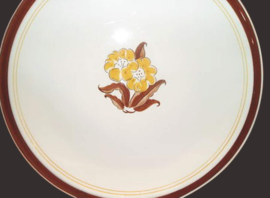 Yellow Rose-3 16" Chop Plate (Round Platter) by Metlox - Poppytrail - Vernon-1