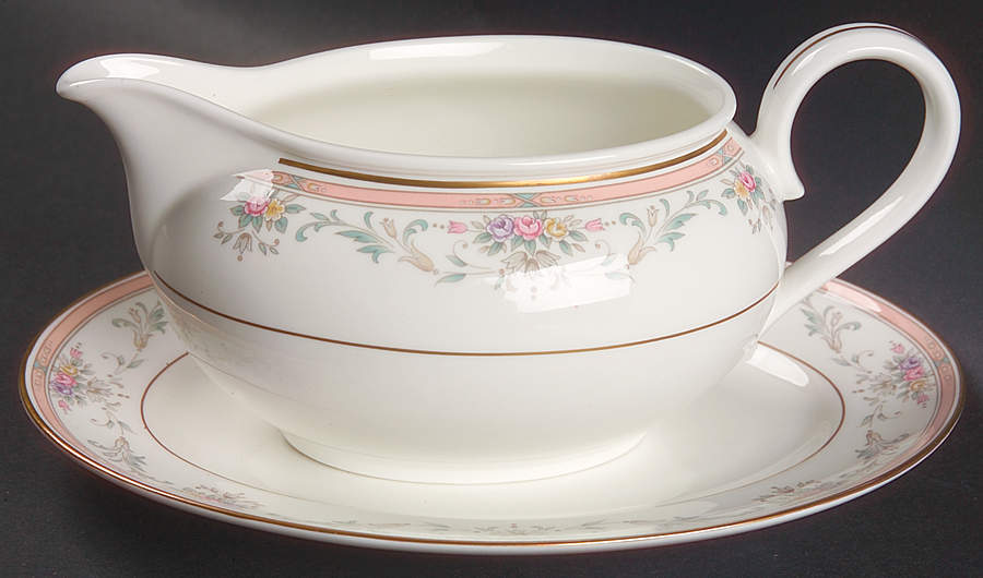 Spring Crest Gravy Boat & Underplate/Relish by Mikasa-1