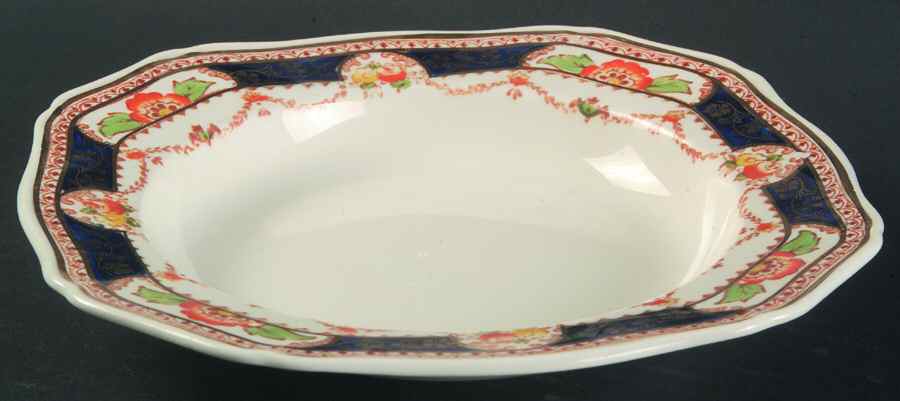 Caledonia (Scalloped) Rim Soup Bowl by Alfred Meakin-1