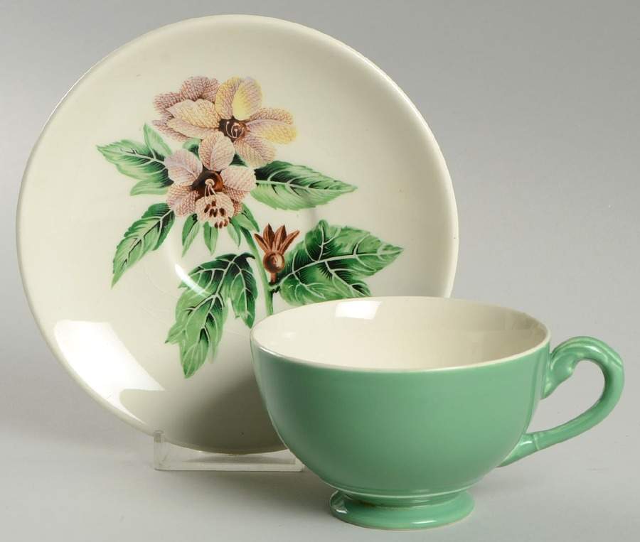Peggy O'Neill Footed Cup & Saucer Set by Myott Staffordshire-1