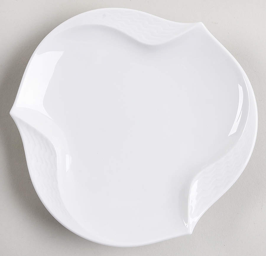 Wave White 6" Ashtray by Meissen (Germany)-1