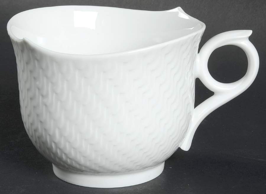 Wave White Breakfast Cup by Meissen (Germany)-1