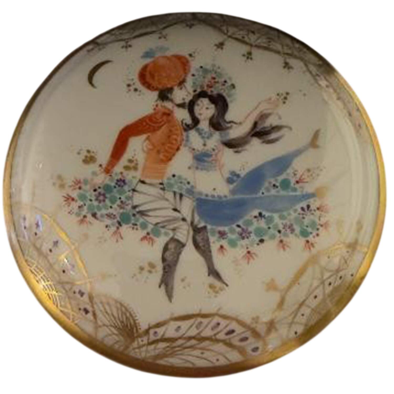 1001 Nights Lid for 3" Round Box by Meissen (Germany)-1