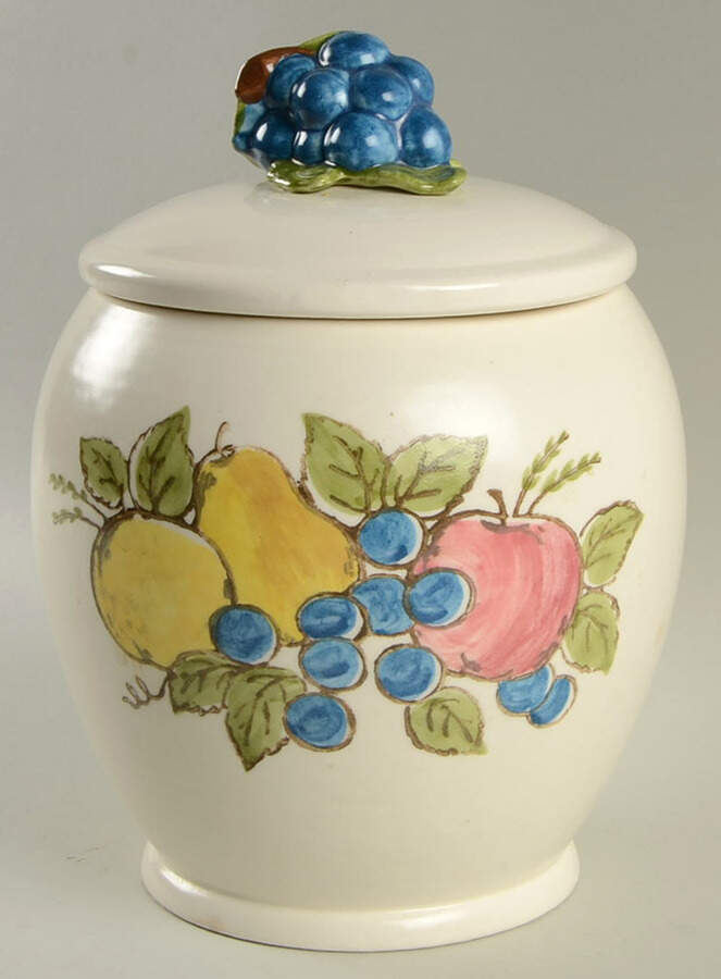 Fruit Traditional Extra Large Canister & Lid by Metlox - Poppytrail - Vernon-1