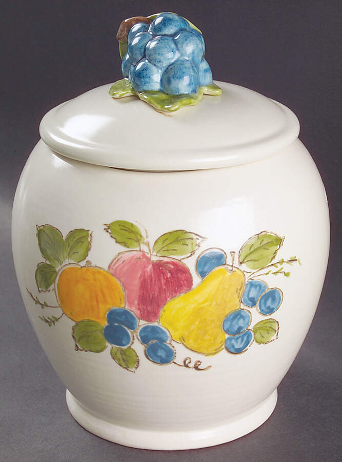 Fruit Traditional Large Canister & Lid by Metlox - Poppytrail - Vernon-1