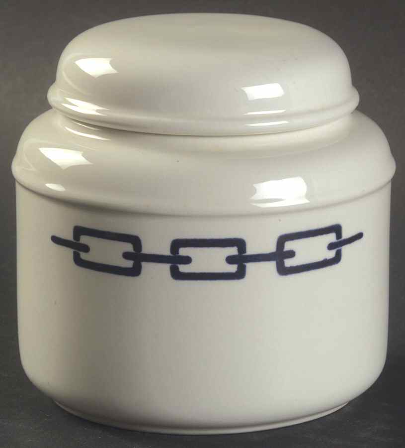 Silhouettes Links Sugar Bowl & Lid by J & G Meakin-1