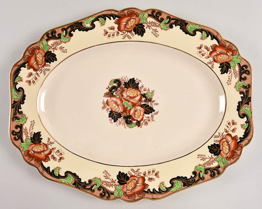 Victoria 14" Oval Serving Platter by John Maddock & Sons-1