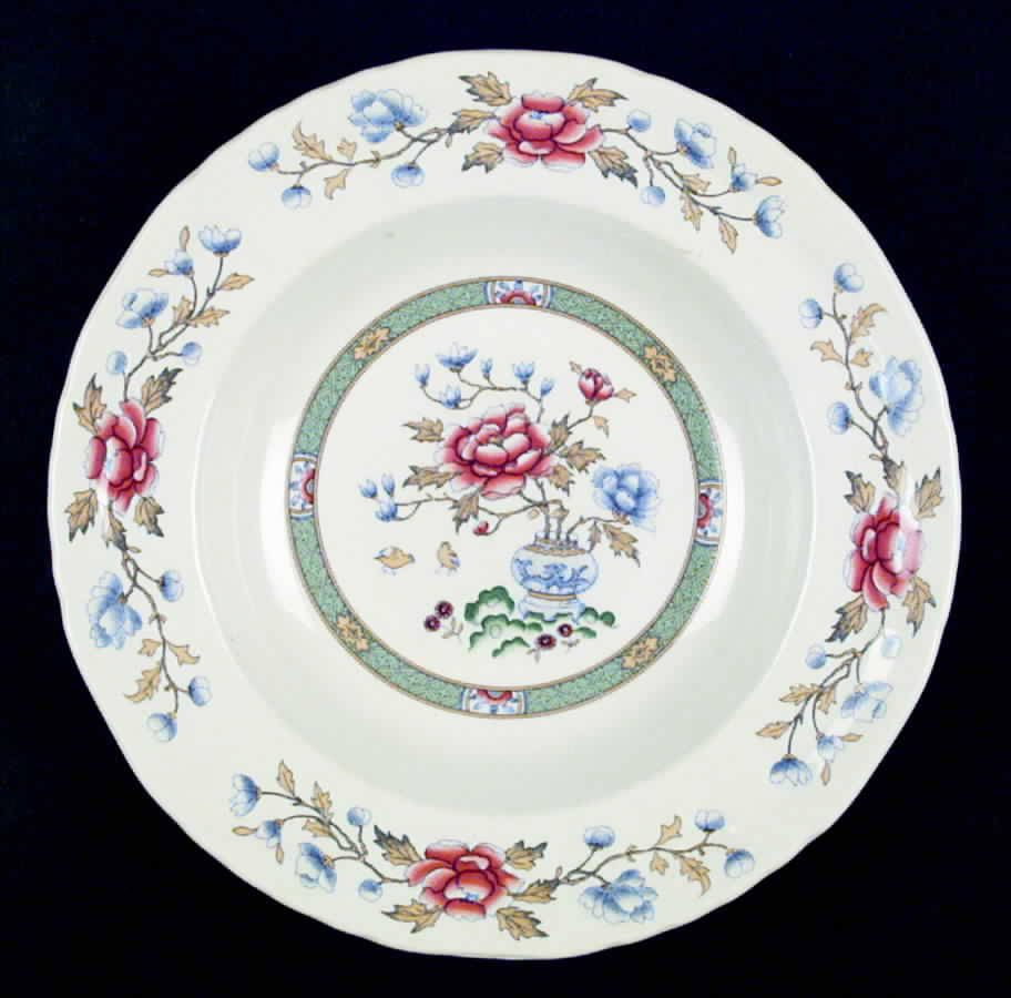 Chinese Peony Large Rim Soup Bowl by Mason's-1