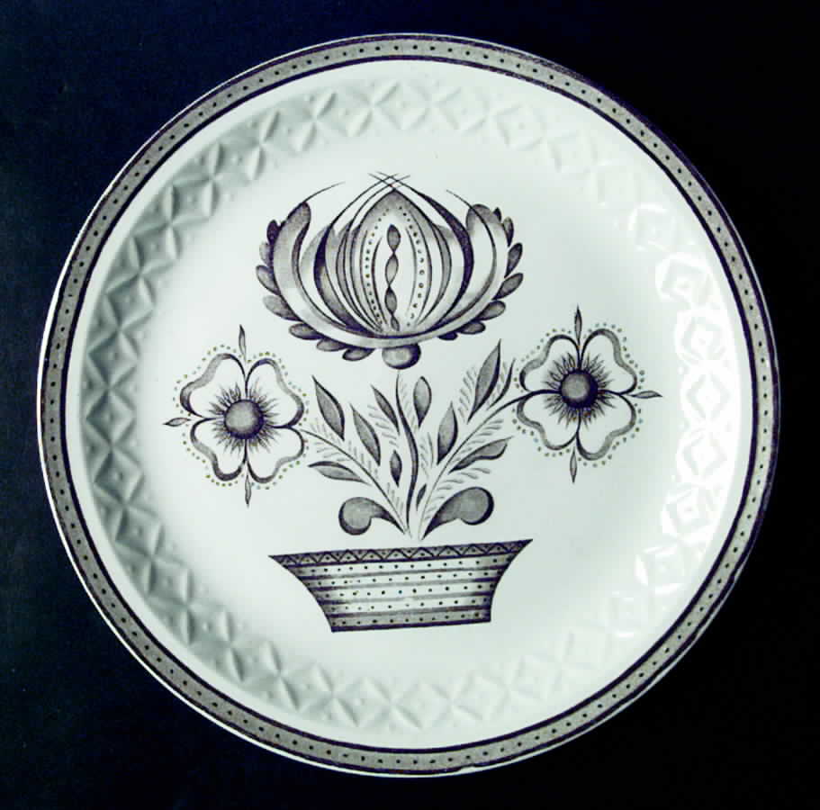 Homespun Brown Green Dinner Plate by Alfred Meakin-1