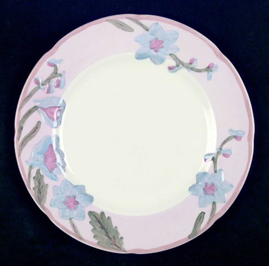 Delphinium Pink Luncheon Plate by Metlox - Poppytrail - Vernon-1
