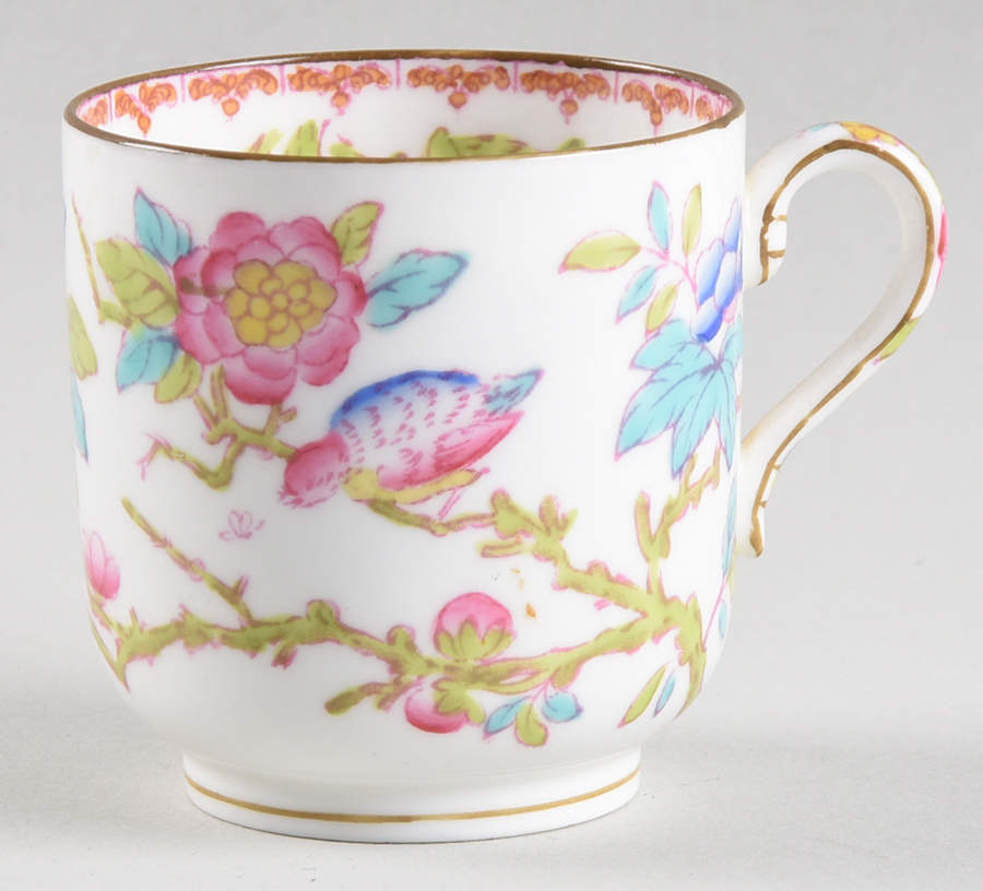 Cuckoo (Smooth, White, Globe Bks) Flat Demitasse Cup by Minton-1