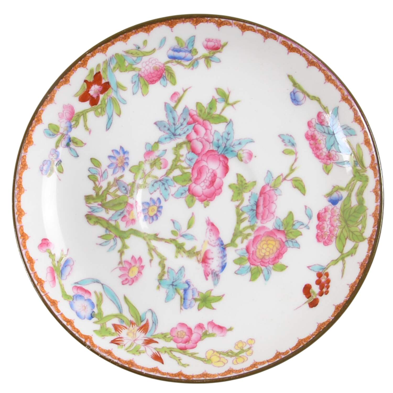 Cuckoo (Smooth, White, Globe Bks) Saucer by Minton-1