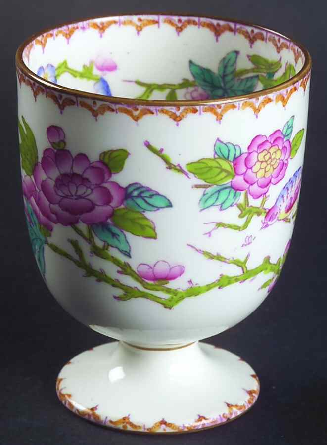 Cuckoo (Smooth, White, Globe Bks) Double Egg Cup by Minton-1