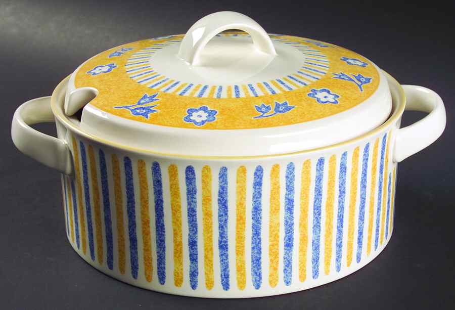 Spring Court Yellow Tureen &  Lid by Mikasa-1