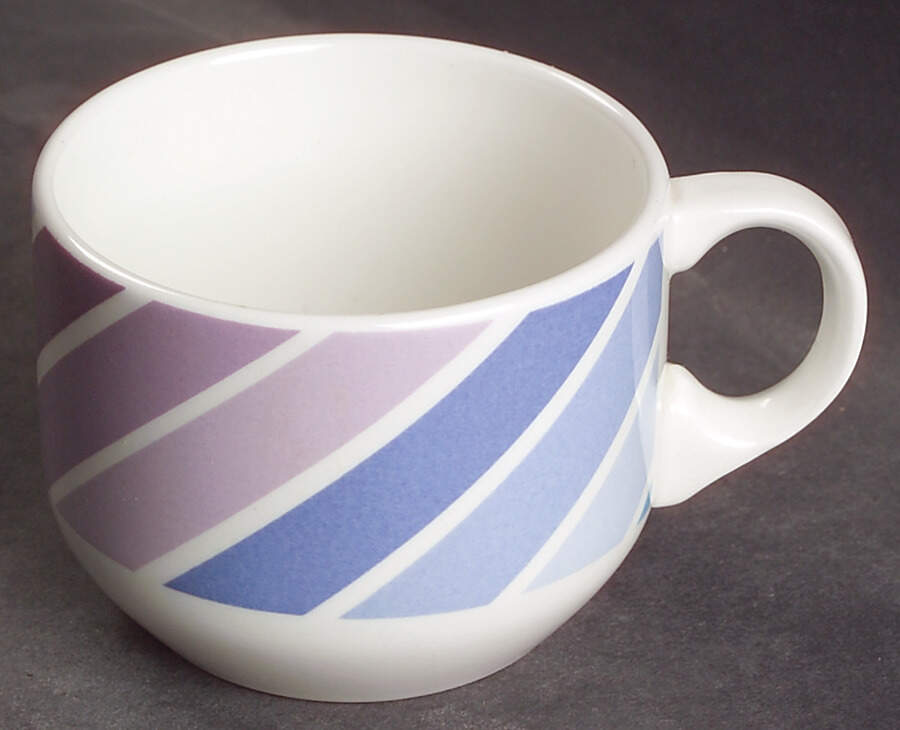 Chromatics Blue Flat Cup by W R Midwinter Ltd-1
