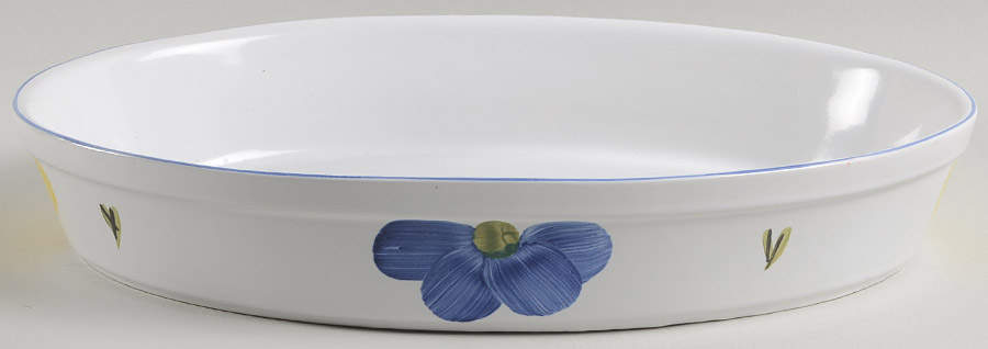 Italian Daisy 13" Oval Baker by Maxam (Italy-Portugal)-1