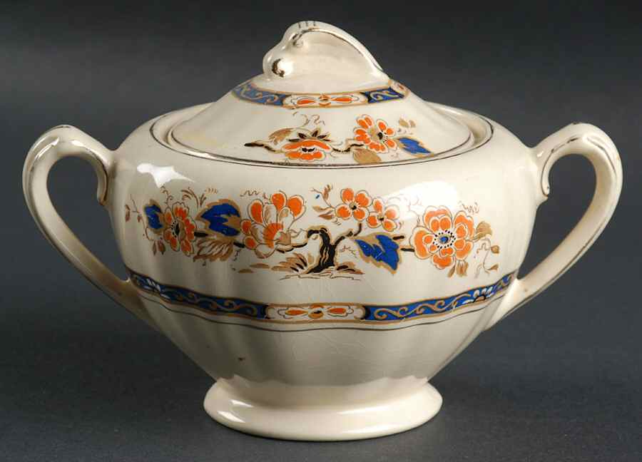 Chelsea Sugar Bowl & Lid by J & G Meakin-1