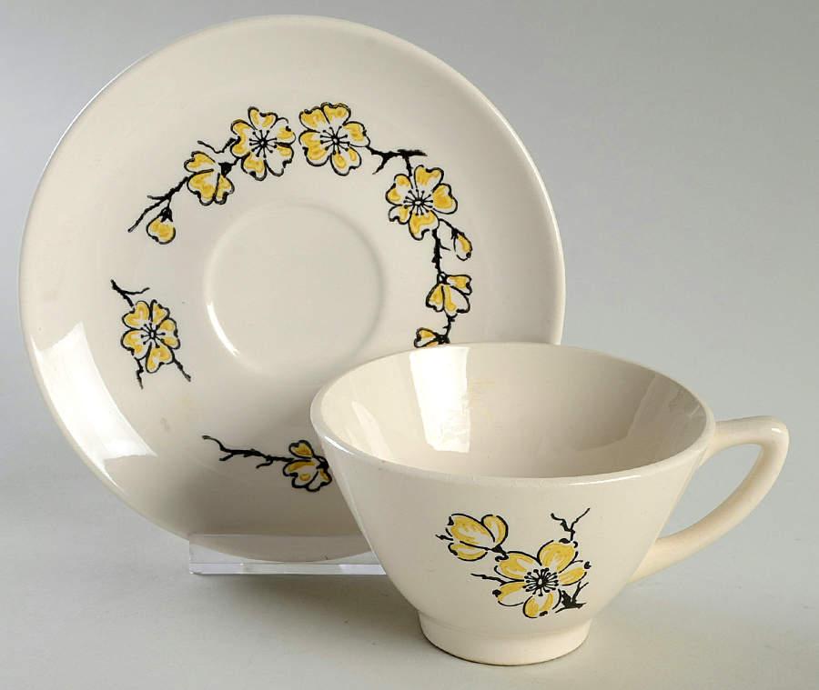 Dixie Dogwood Flat Cup & Saucer Set by Marcrest-1