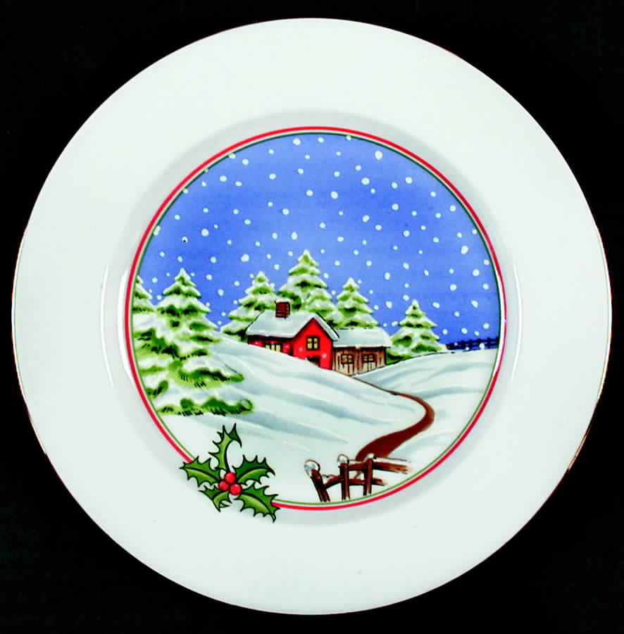 The Night Before Christmas Salad Plate by Meiwa-1