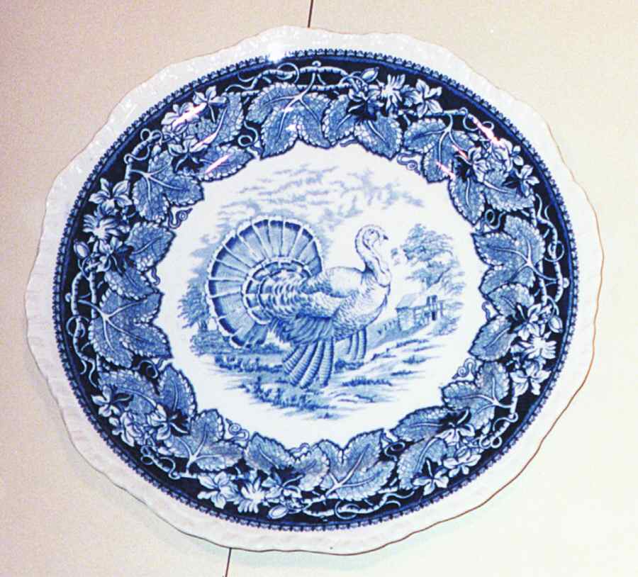 Vista Blue (Turkey Center) Dinner Plate by Mason's-1