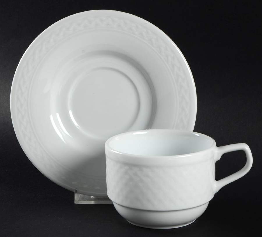 Rialto Flat Cup & Saucer Set by Mikasa-1