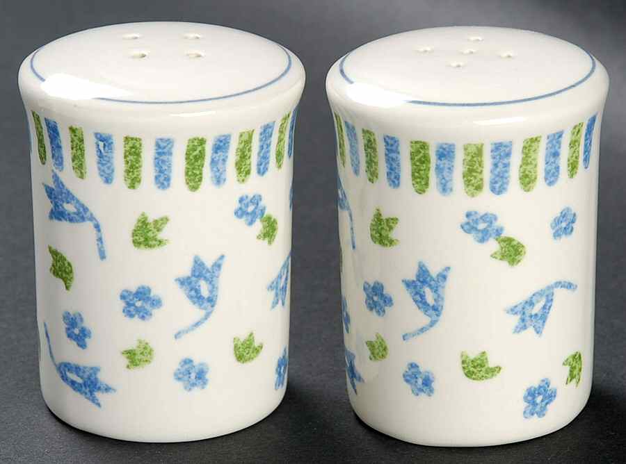 Spring Court Blue Salt & Pepper Set by Mikasa-1
