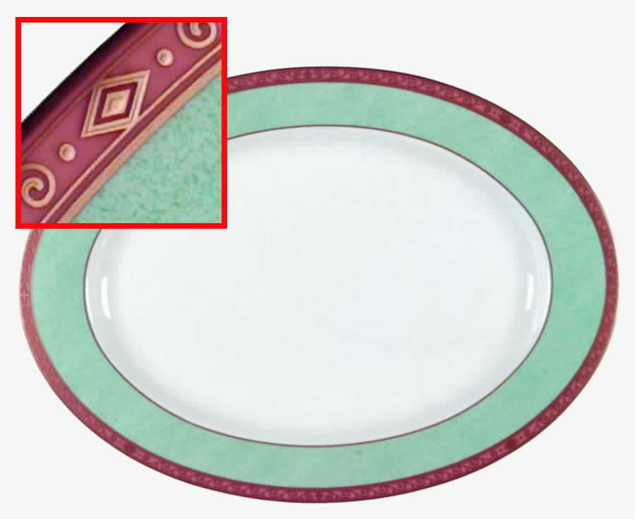 Victorian Jade 15" Oval Serving Platter by Mikasa-1