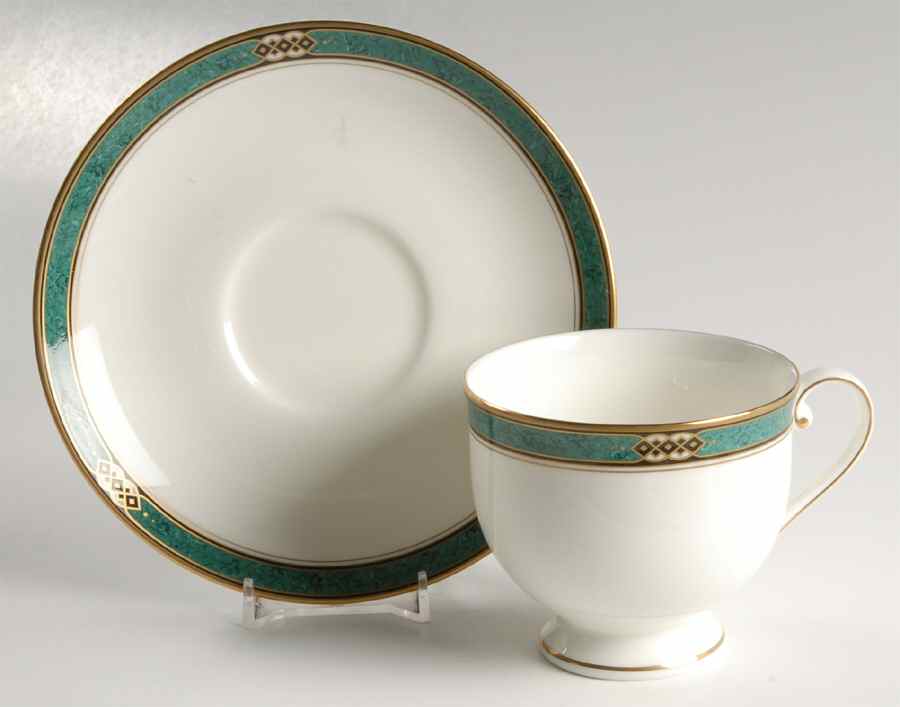 Emerald Bay Footed Cup & Saucer Set by Mikasa-1