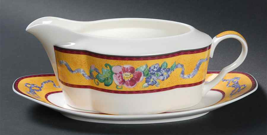 Venetian Hall Gravy Boat & Underplate by Mikasa-1