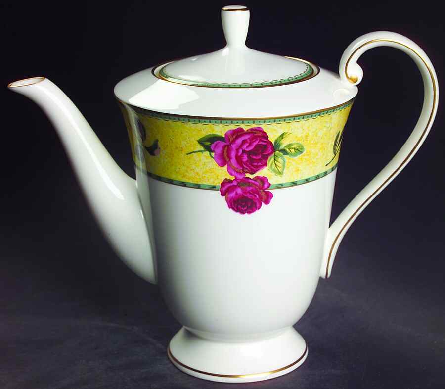 Rose Moire Coffee Pot & Lid by Mikasa-1