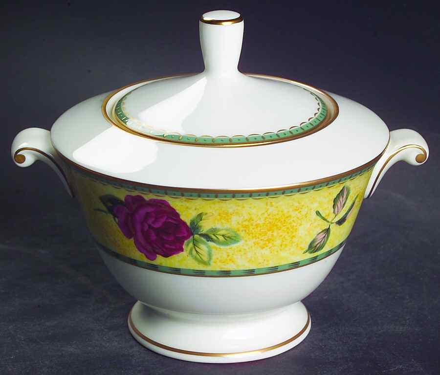 Rose Moire Sugar Bowl & Lid by Mikasa-1