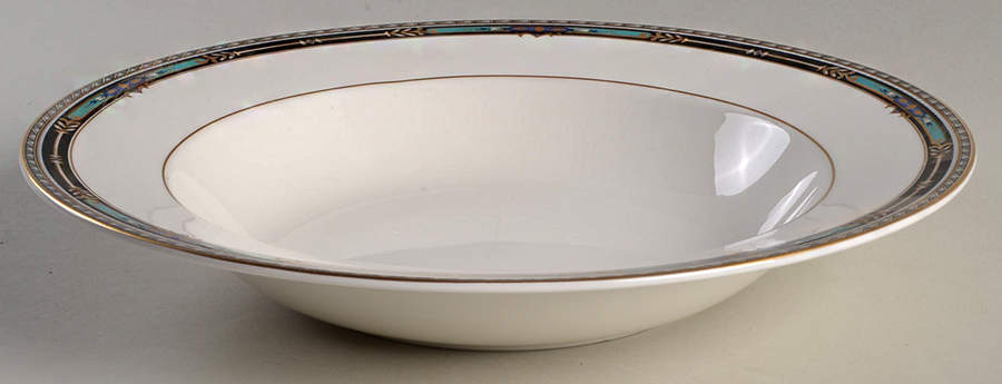 Plaza Court Black Large Rim Soup Bowl by Mikasa-1