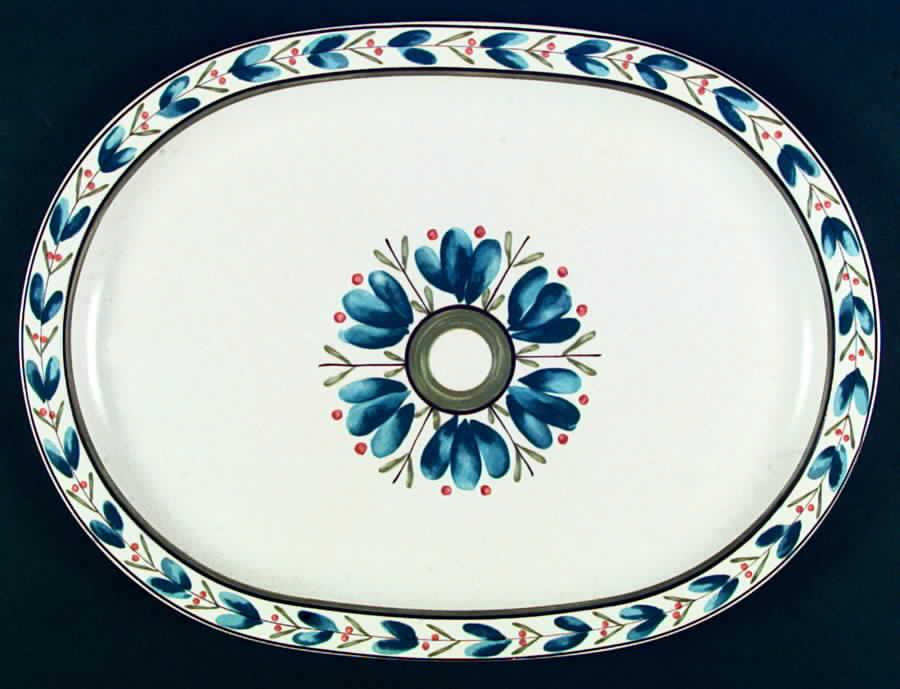 Blossom Fleur 15" Oval Serving Platter by Mikasa-1