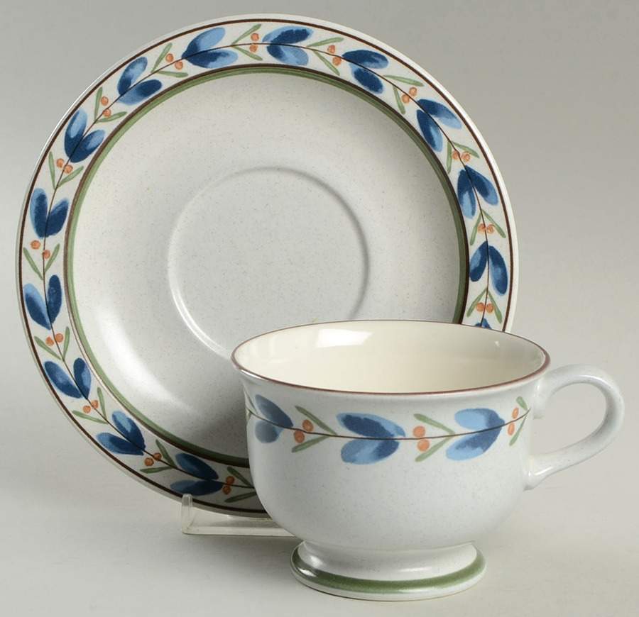 Blossom Fleur Footed Cup & Saucer Set by Mikasa-1