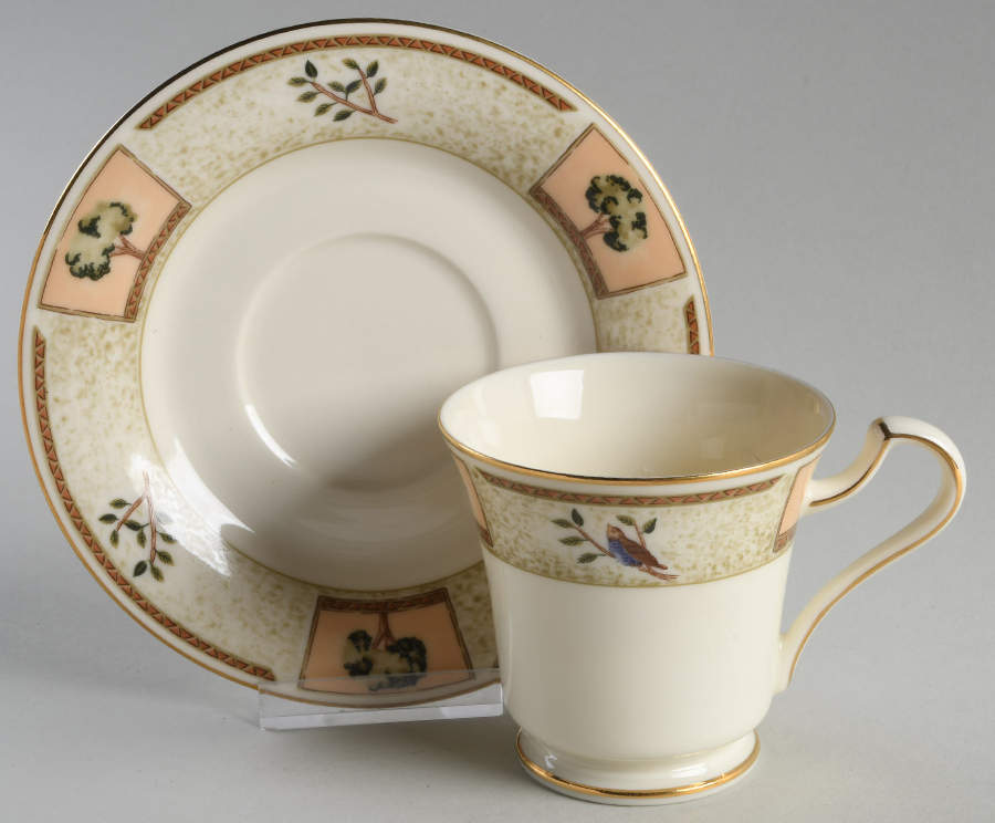 Parisian Sky Footed Cup & Saucer Set by Mikasa-1