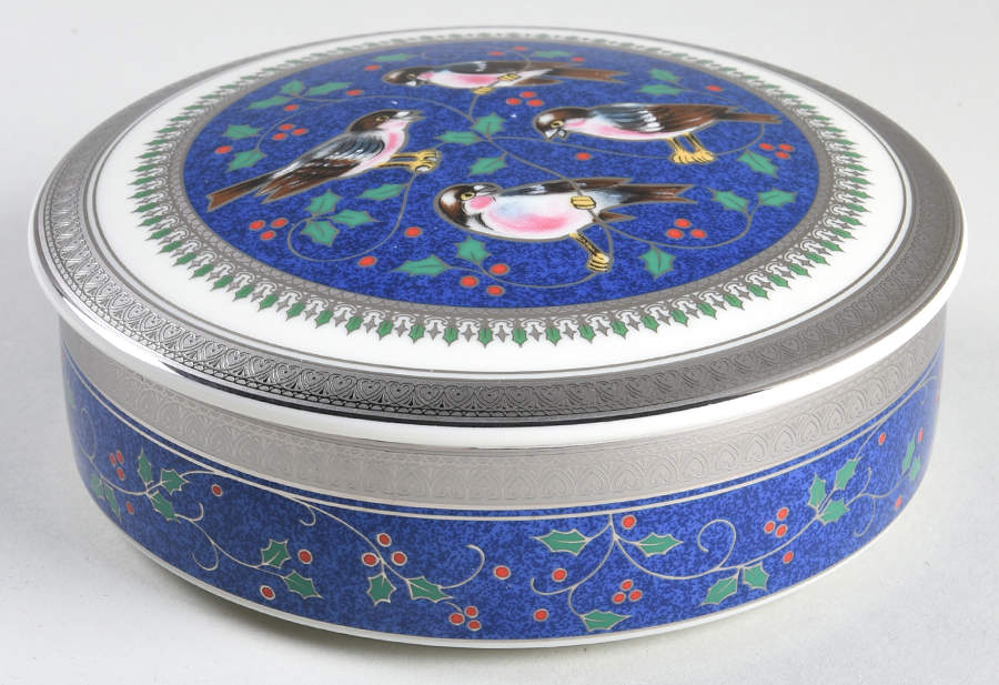 Twelve Days of Christmas 4" Round Box & Lid by Mikasa-1