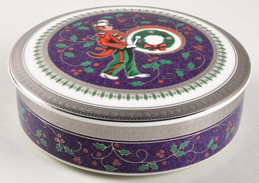 Twelve Days of Christmas 4" Round Box & Lid by Mikasa-1