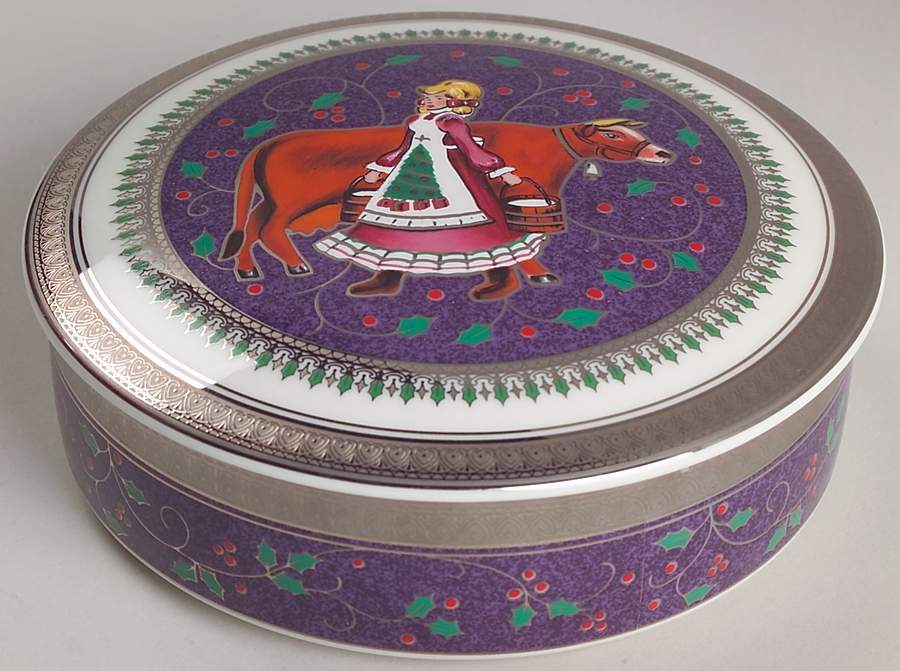 Twelve Days of Christmas 4" Round Box & Lid by Mikasa-1