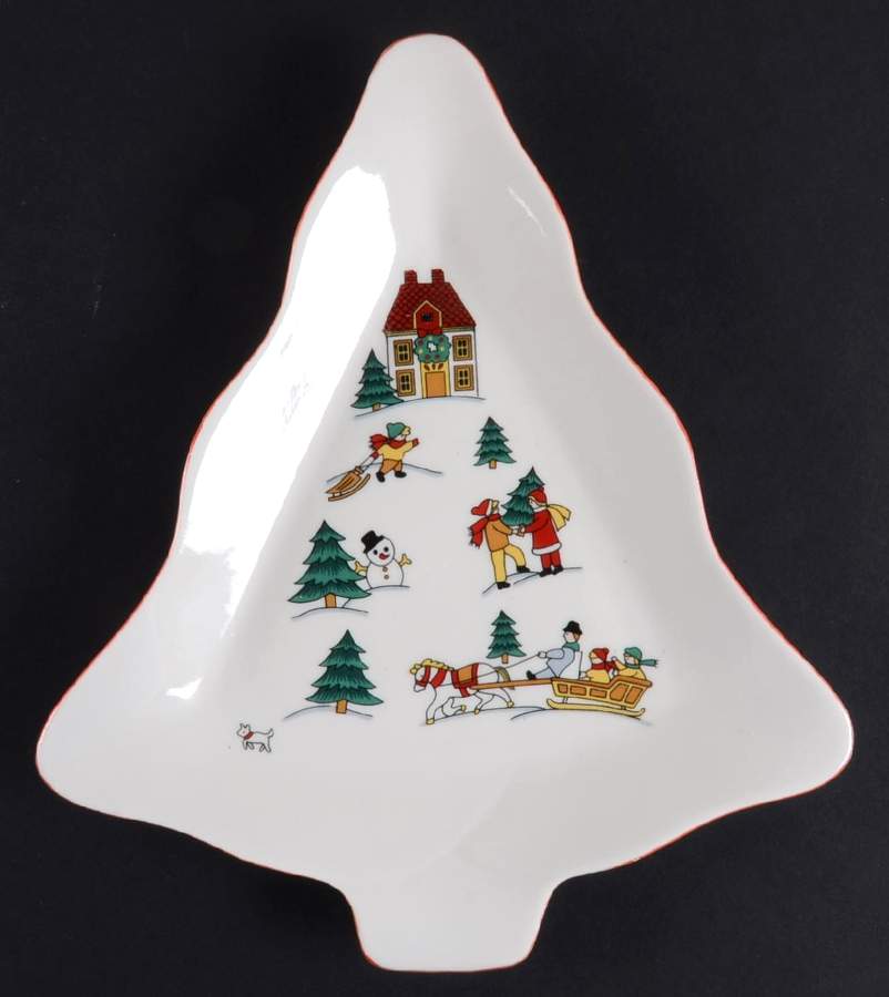 Joy of Christmas 1 Part Medium Tree Shaped Dish by Midwestern Home-1
