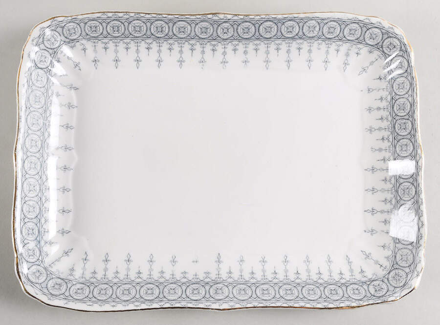 Premiere Blue Gray 11" Rectangular Serving Platter by John Maddock & Sons-1