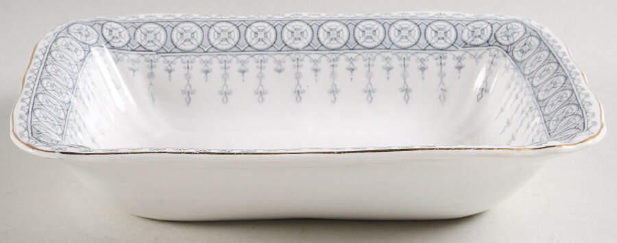 Premiere Blue Gray 9" Rectangular Vegetable Bowl by John Maddock & Sons-1